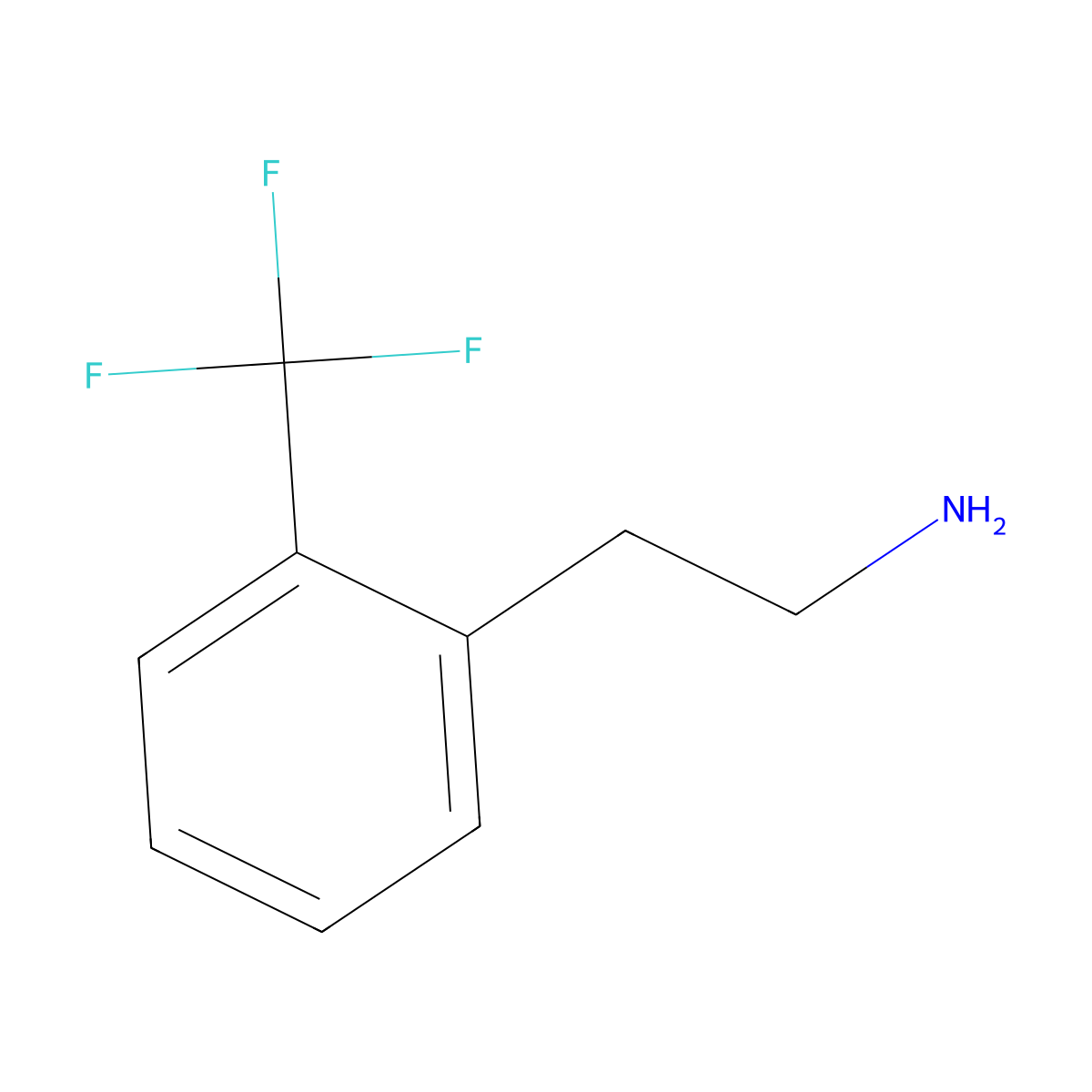 2-(Trifluoromethyl)phenethylamine molecular structure, CAS 774-18-5