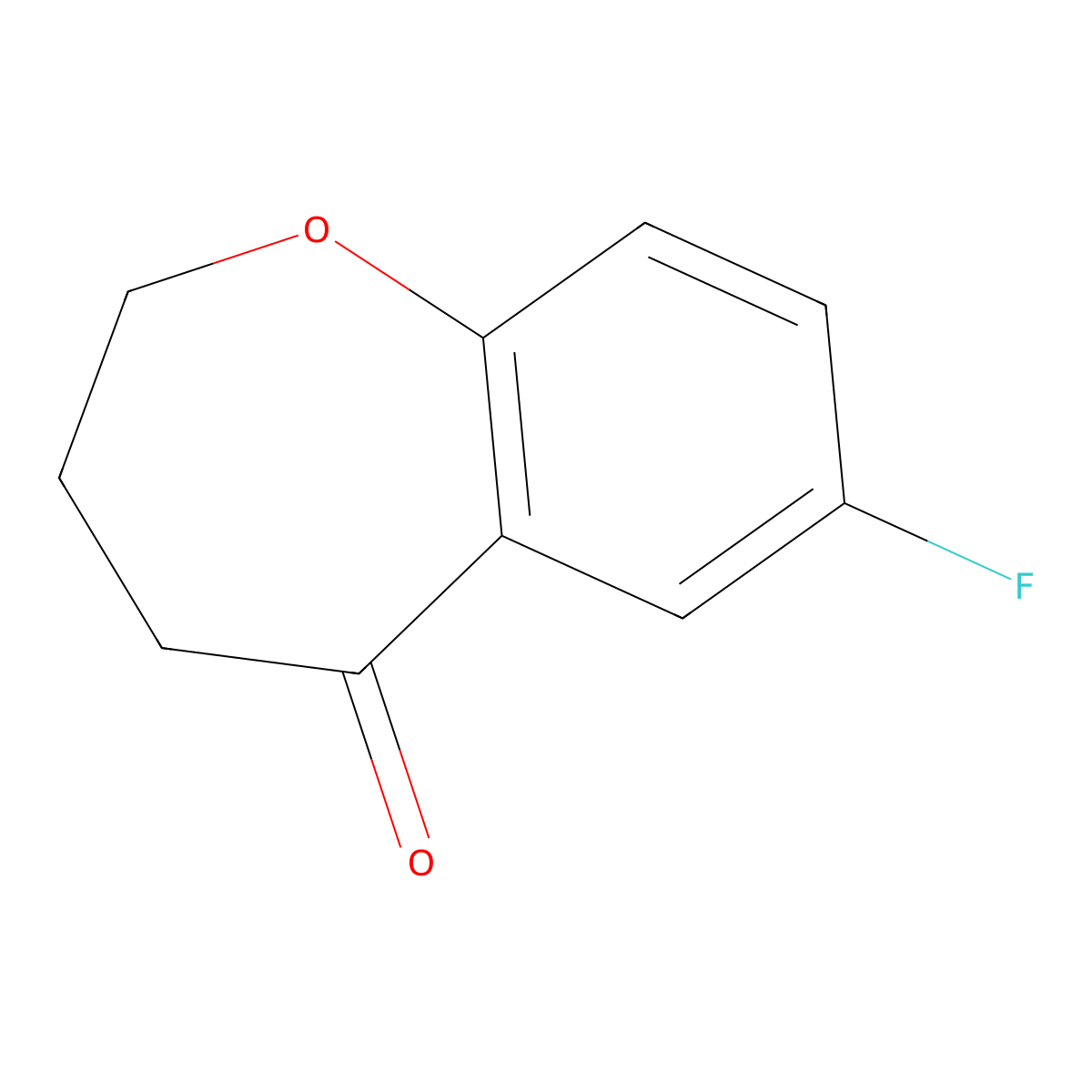 7-Fluoro-3,4-dihydro-1-benzoxepin-5(2H)-one molecular structure, CAS 774-20-9