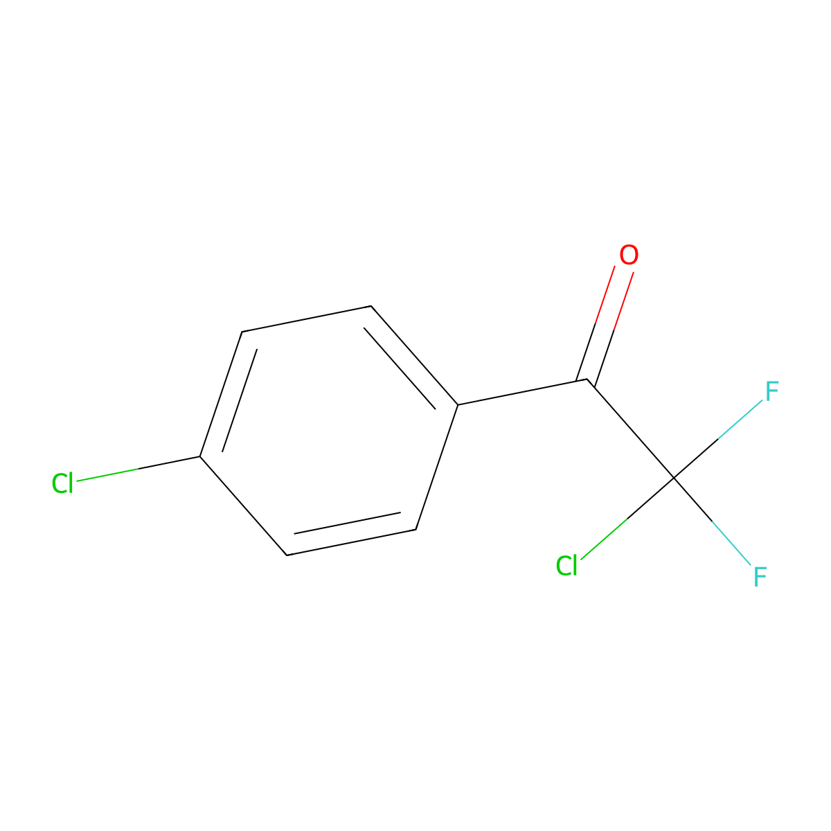 2-Chloro-1-(4-chlorophenyl)-2,2-difluoroethanone molecular structure, CAS 774-29-8