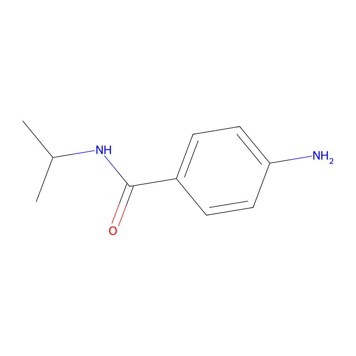4-amino-N-isopropylbenzamide molecular structure, CAS 774-67-4