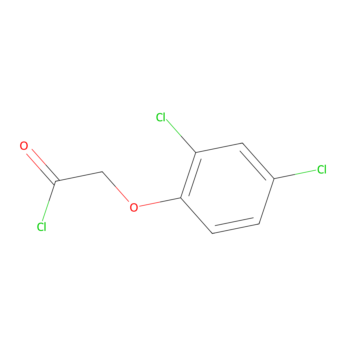 (2,4-Dichlorophenoxy)acetyl chloride molecular structure, CAS 774-74-3