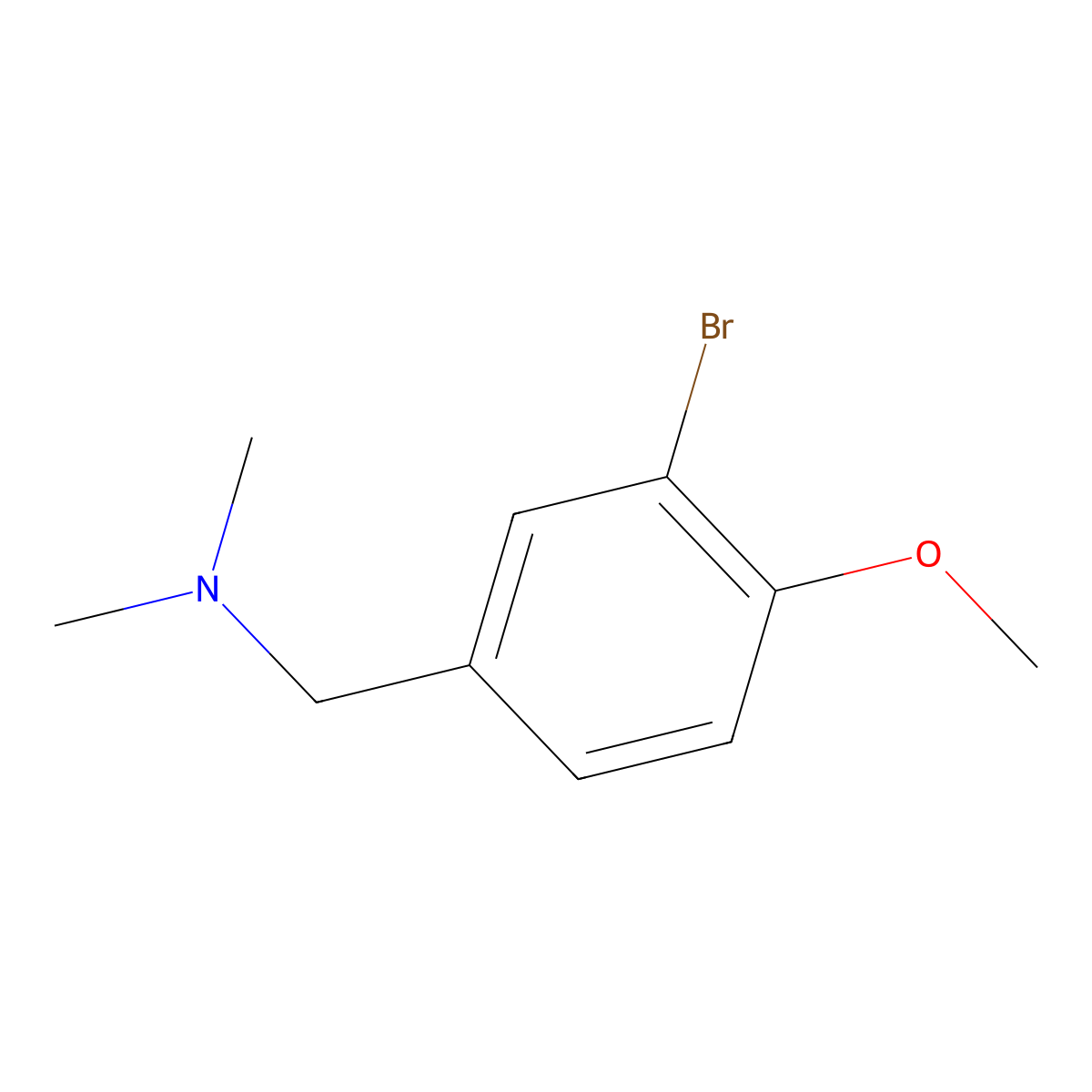 (3-Bromo-4-methoxy-benzyl)-dimethylamine molecular structure, CAS 774-82-3