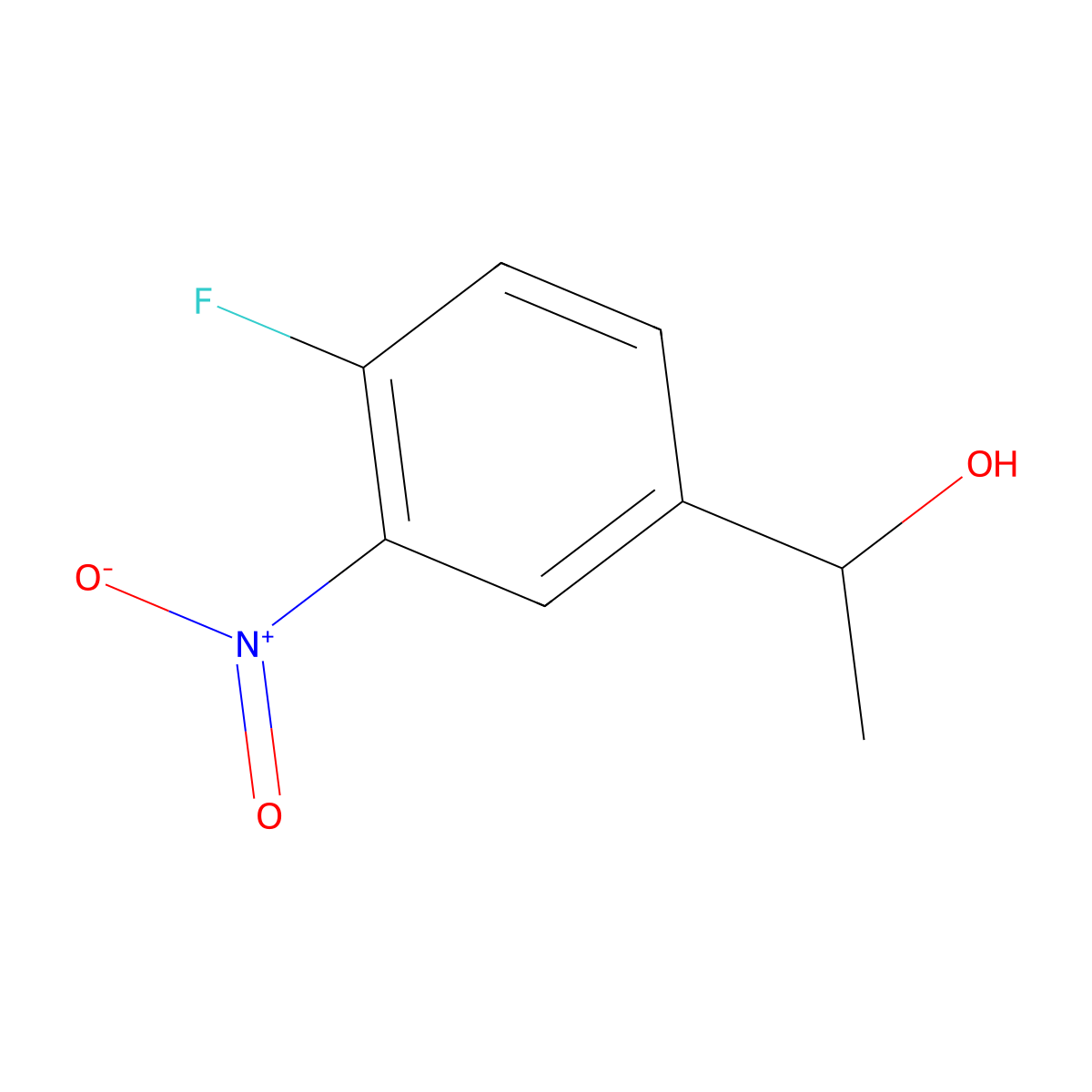 1-(4-Fluoro-3-nitrophenyl)ethanol molecular structure, CAS 774-86-7