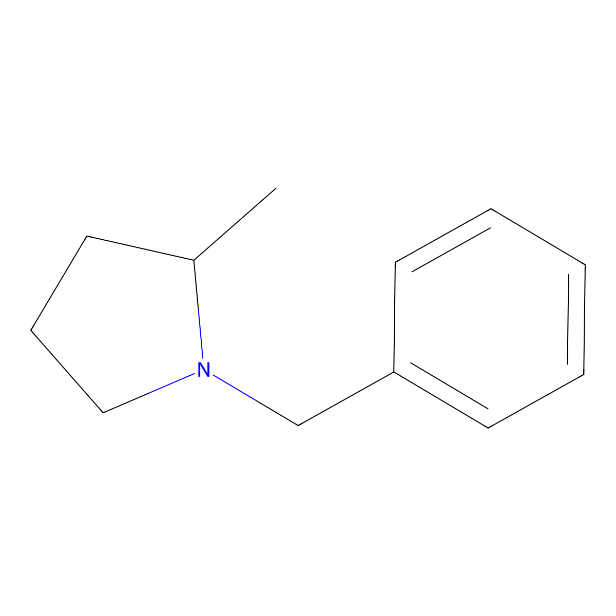 1-Benzyl-2-methylpyrrolidine molecular structure, CAS 774-91-4