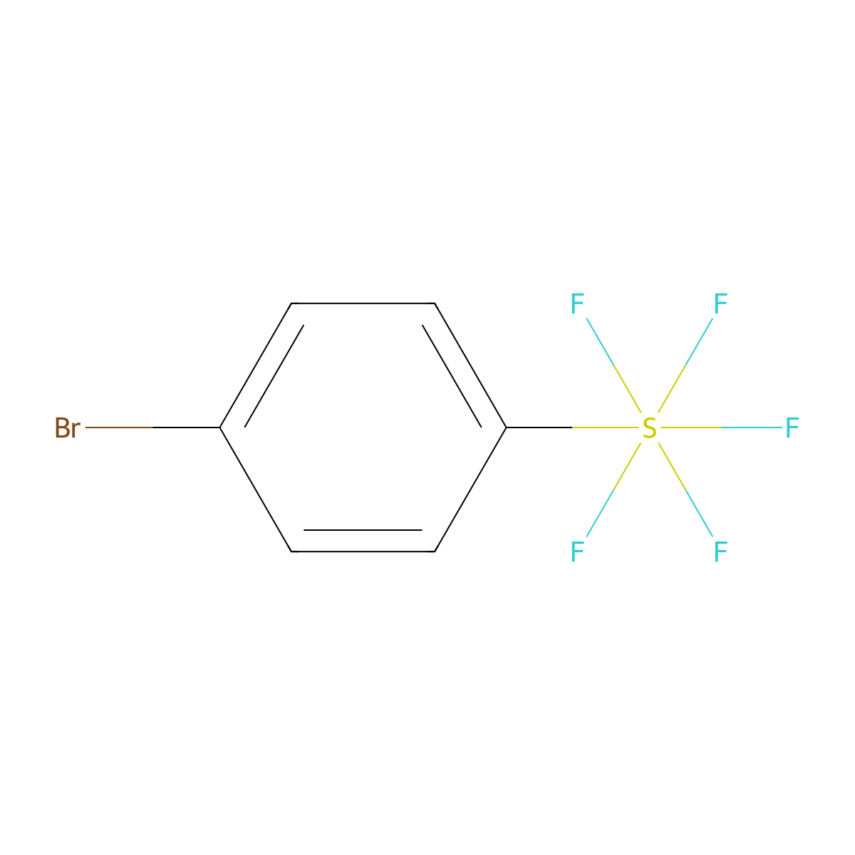 1-Bromo-4-(pentafluoro-lambda6-sulfanyl)benzene molecular structure, CAS 774-93-6