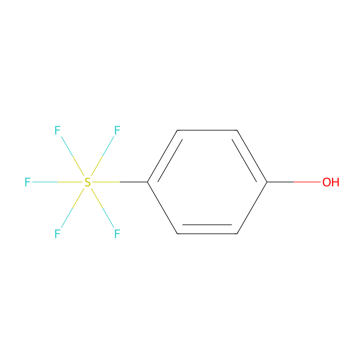 4-Hydroxyphenylsulfur pentafluoride molecular structure, CAS 774-94-7