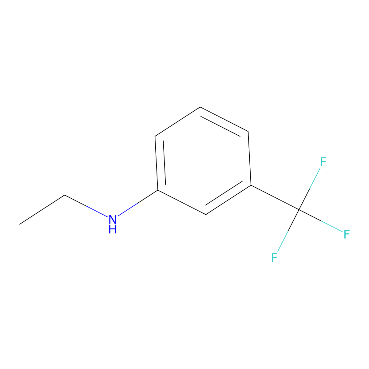 N-Ethyl-3-(trifluoromethyl)aniline molecular structure, CAS 774-98-1