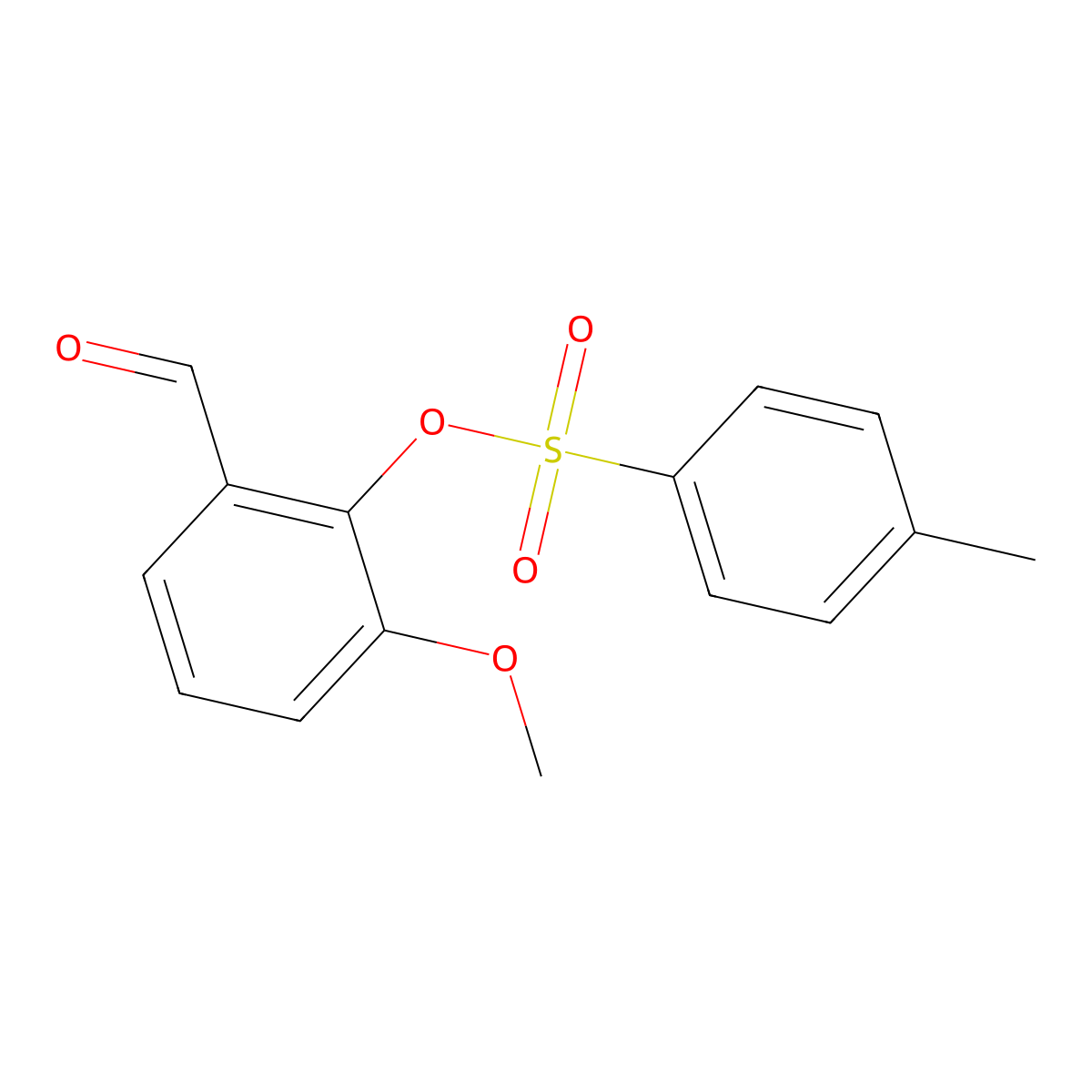 2-Formyl-6-methoxyphenyl 4-methylbenzenesulfonate molecular structure, CAS 7740-04-7