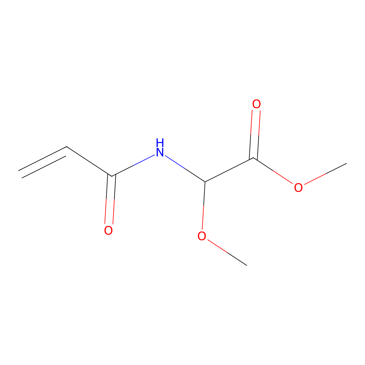 Methyl acrylamidoglycolate methyl ether molecular structure, CAS 77402-03-0