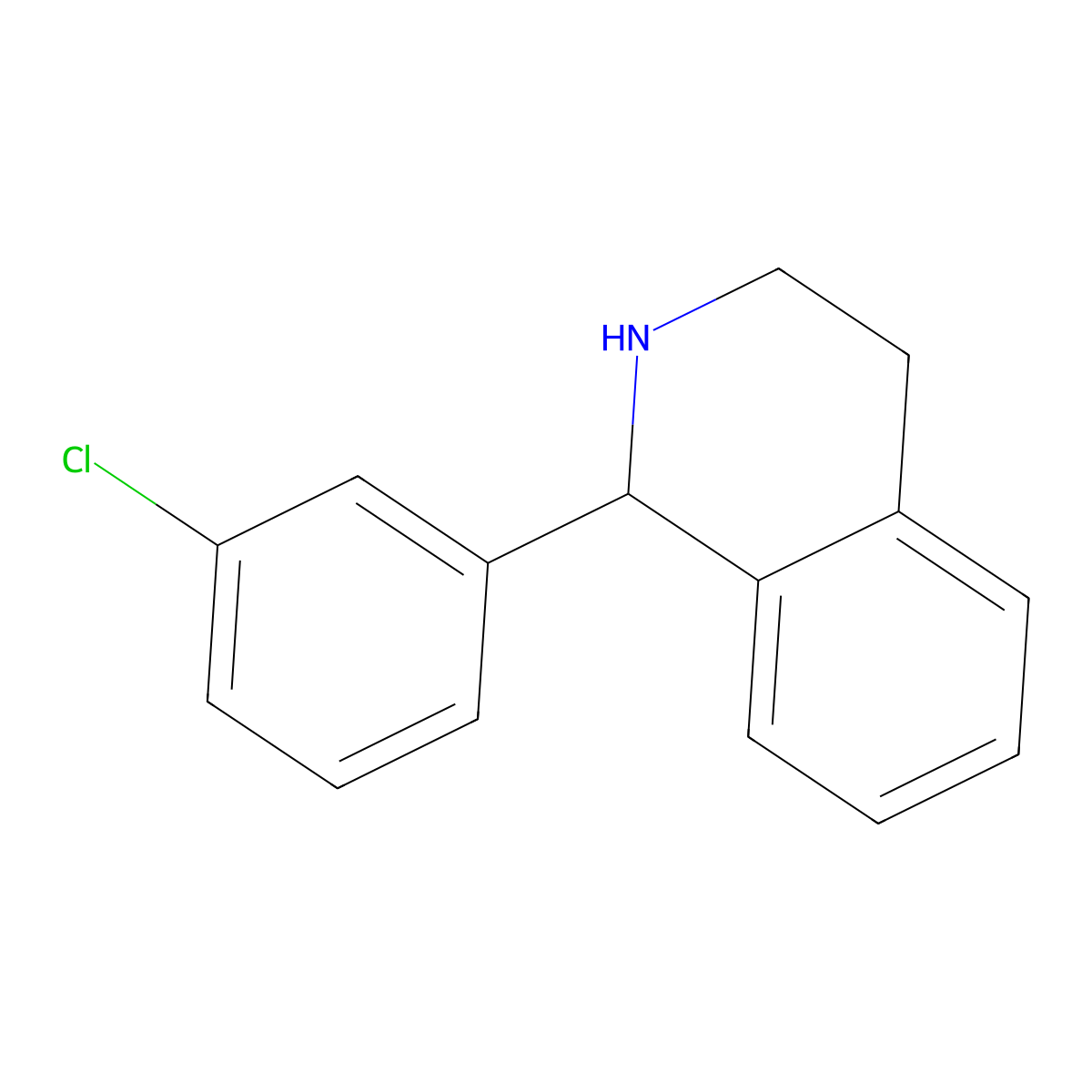 1-(3-Chlorophenyl)-1,2,3,4-tetrahydroisoquinoline molecular structure, CAS 774120-07-9