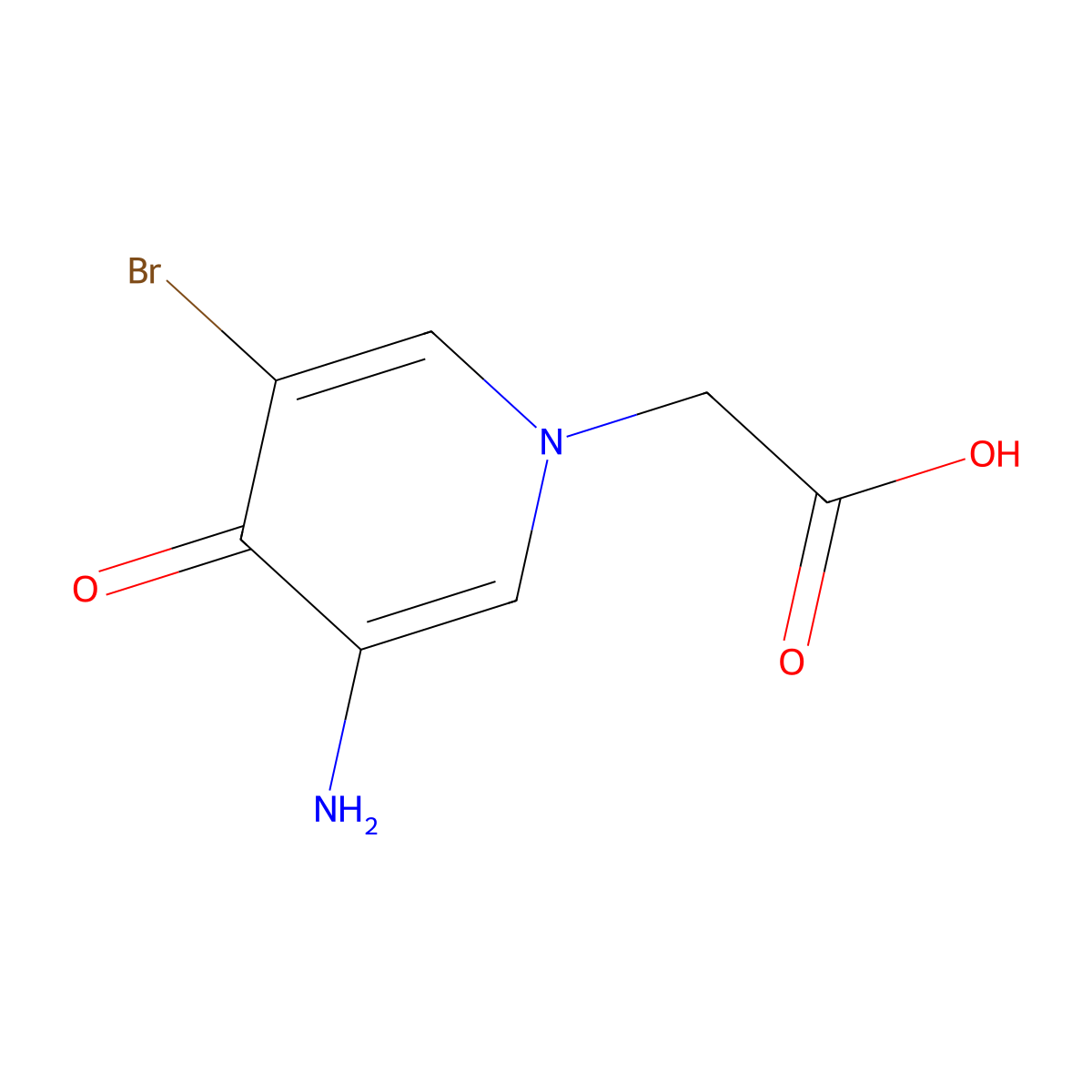 2-(3-Amino-5-bromo-4-oxo-1,4-dihydropyridin-1-yl)acetic acid molecular structure, CAS 774131-09-8