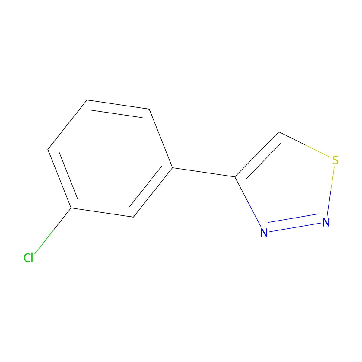 4-(3-Chlorophenyl)-1,2,3-thiadiazole molecular structure, CAS 77414-45-0