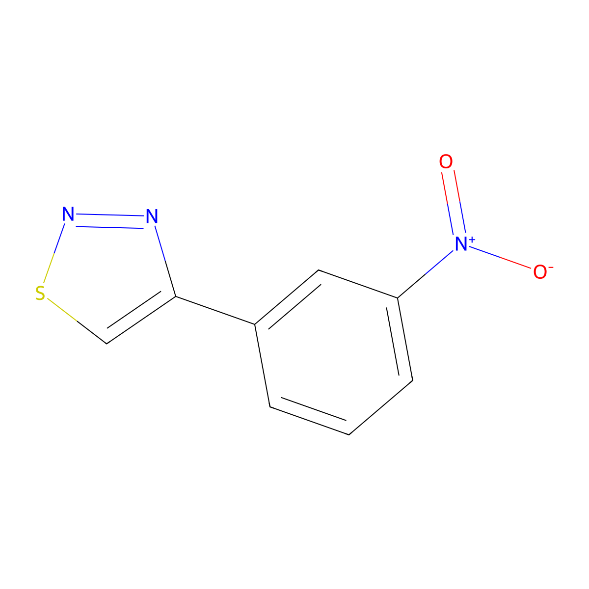 4-(3-Nitrophenyl)-1,2,3-thiadiazole molecular structure, CAS 77414-51-8