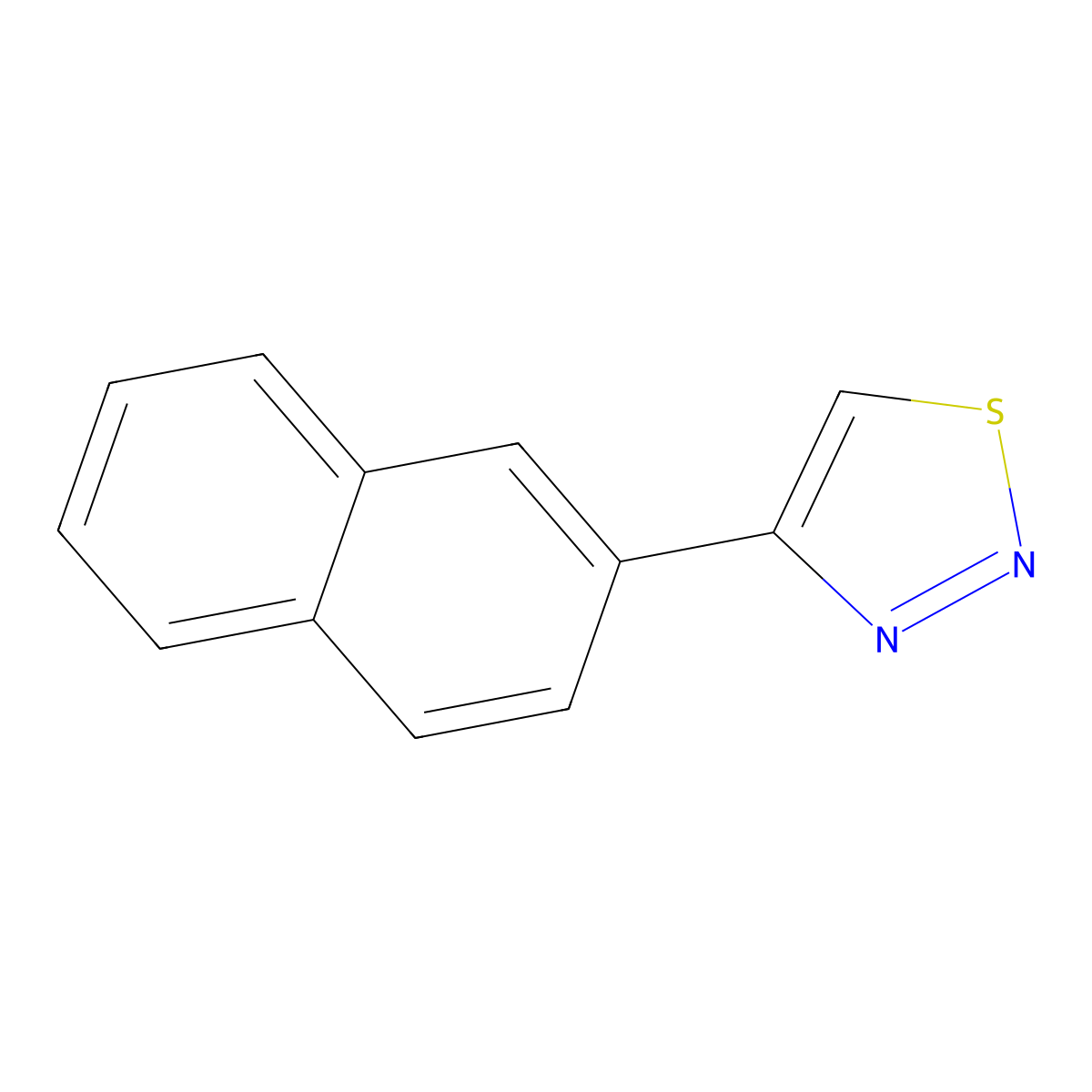 4-(2-Naphthalenyl)-1,2,3-thiadiazole molecular structure, CAS 77414-52-9