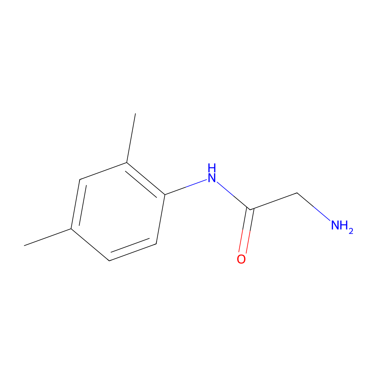 N-(2,4-dimethylphenyl)glycinamide molecular structure, CAS 774144-09-1