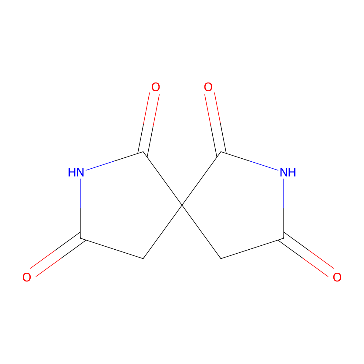 2,7-Diazaspiro[4.4]nonane-1,3,6,8-tetraone molecular structure, CAS 77415-70-4