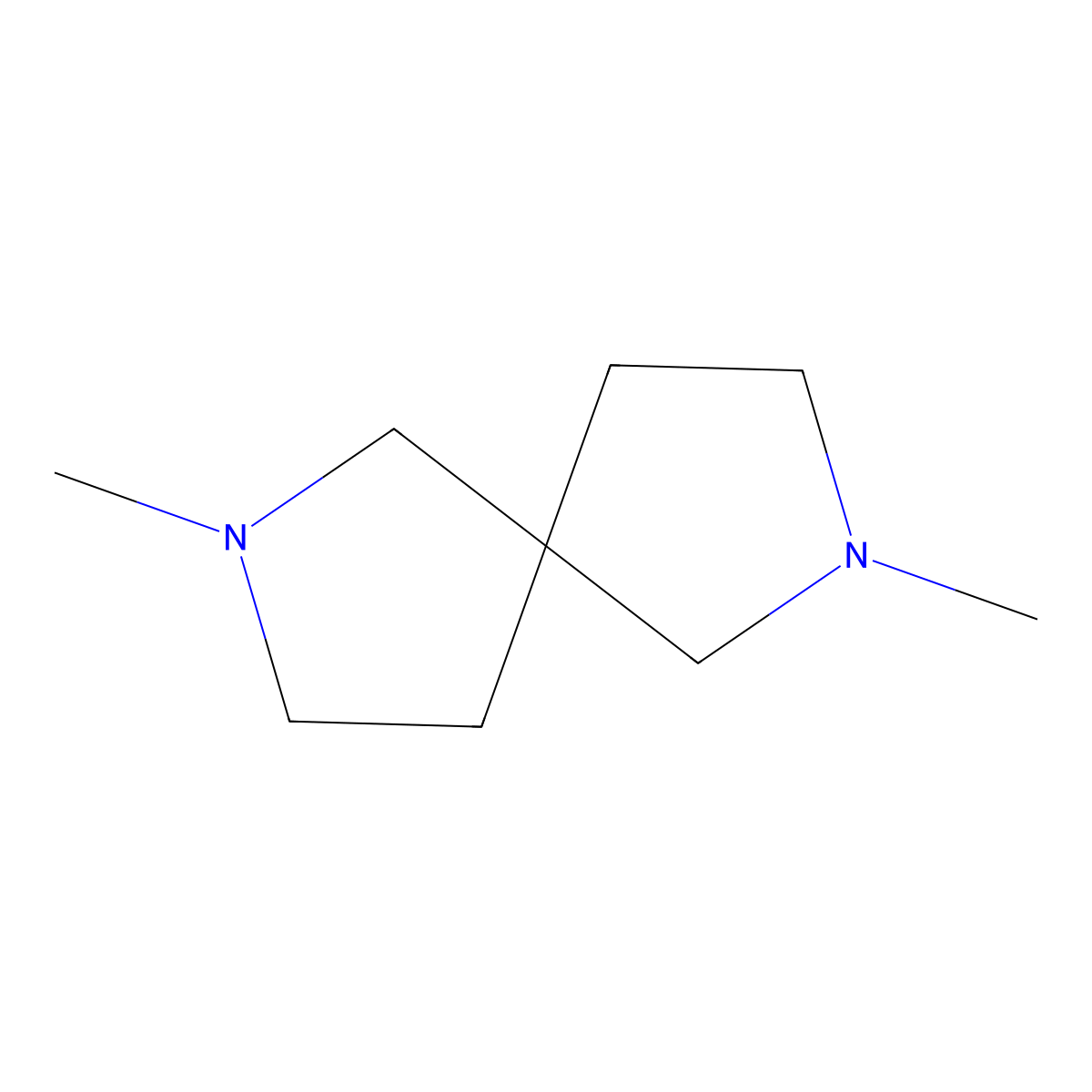 2,7-Dimethyl-2,7-diazaspiro[4.4]nonane molecular structure, CAS 77415-74-8