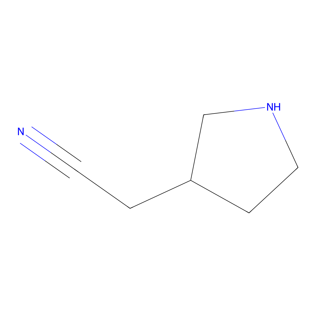 2-(Pyrrolidin-3-YL)acetonitrile molecular structure, CAS 774155-16-7
