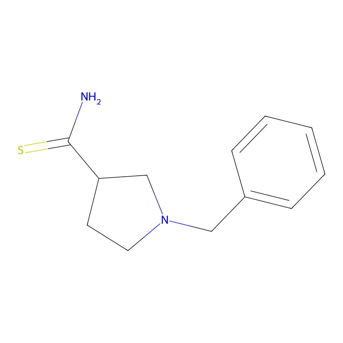 1-Benzylpyrrolidine-3-carbothioamide molecular structure, CAS 774159-62-5