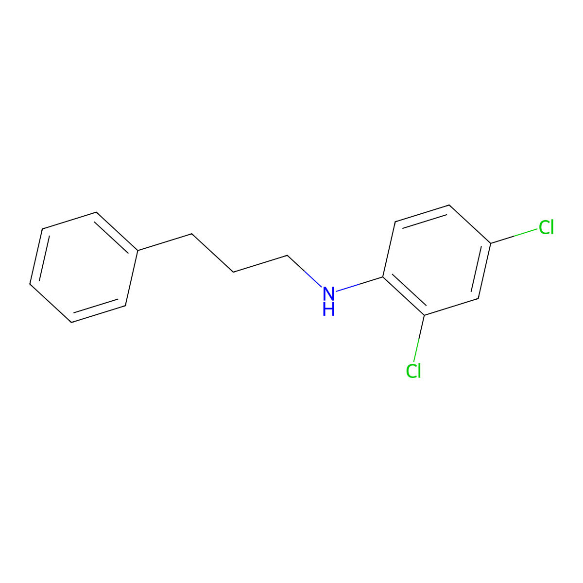 2,4-dichloro-N-(3-phenylpropyl)aniline molecular structure, CAS 774160-67-7