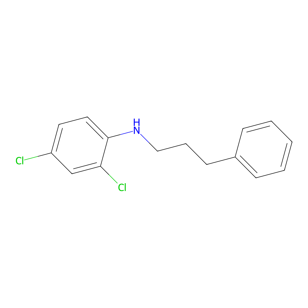 2,4-dichloro-N-(3-phenylpropyl)aniline molecular structure, CAS 774160-67-7