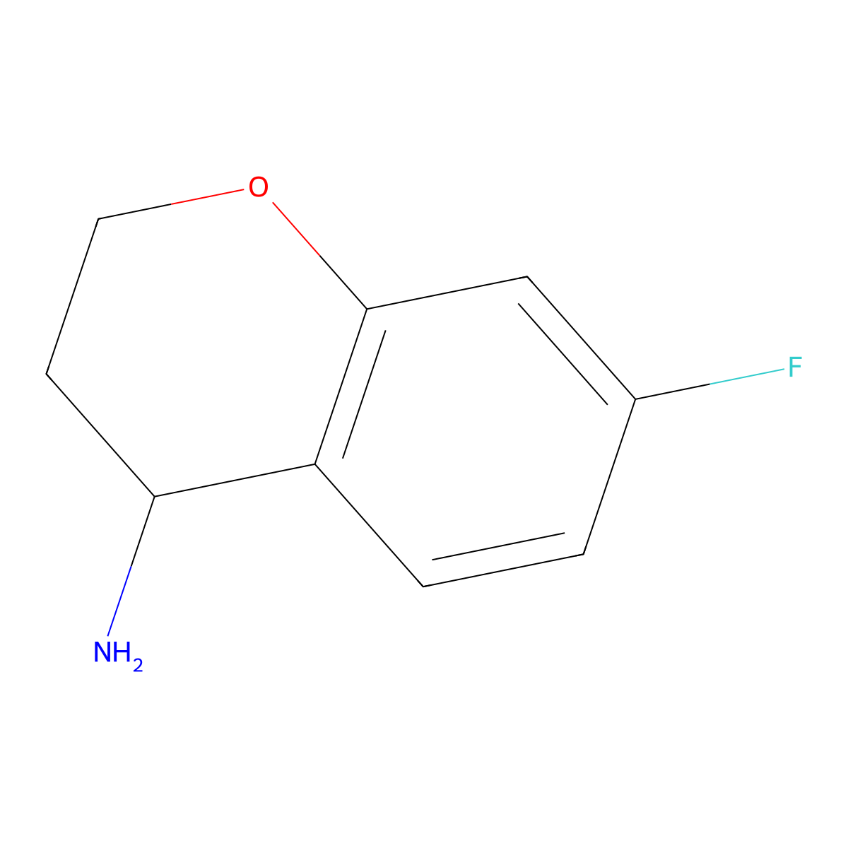 7-Fluorochroman-4-amine molecular structure, CAS 774163-31-4