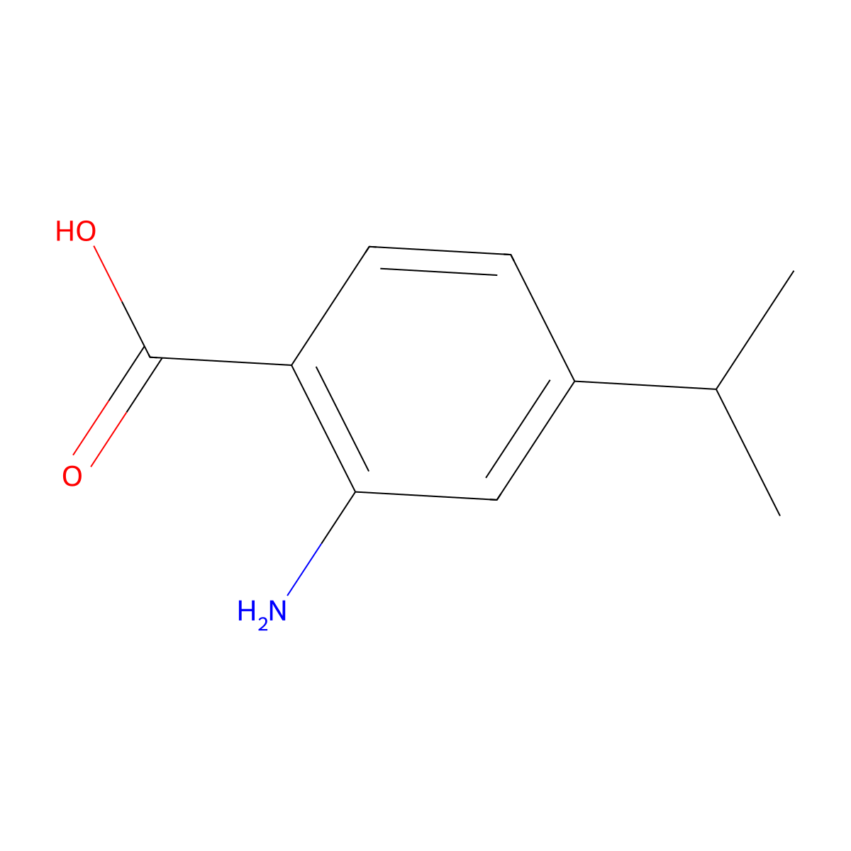 2-Amino-4-isopropylbenzoic acid molecular structure, CAS 774165-27-4