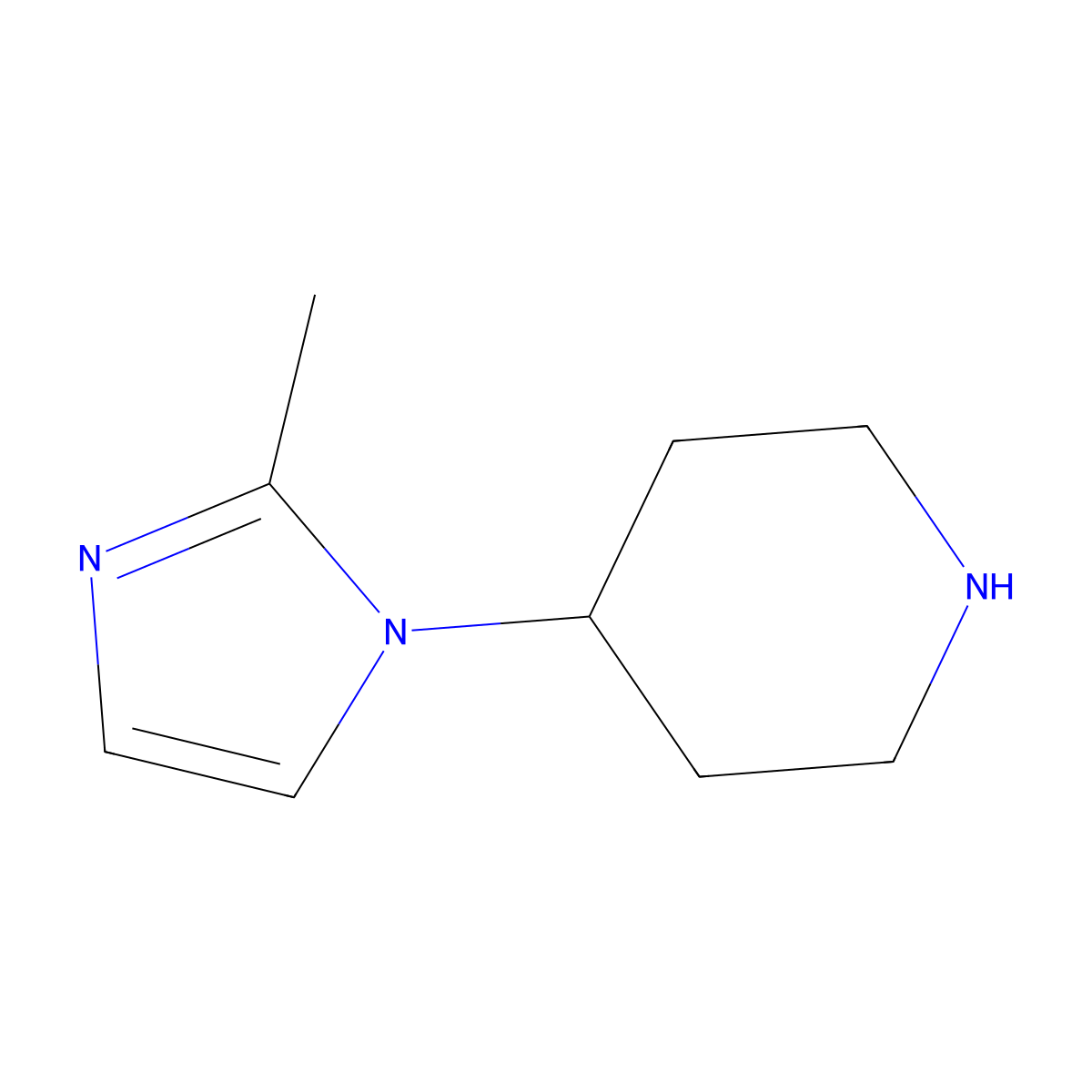 4-(2-Methyl-1H-imidazol-1-yl)piperidine molecular structure, CAS 774171-14-1