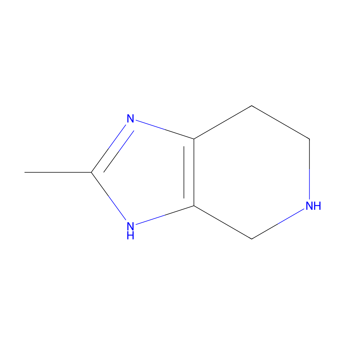 2-Methyl-4,5,6,7-tetrahydro-3H-imidazo[4,5-c]pyridine molecular structure, CAS 774178-09-5