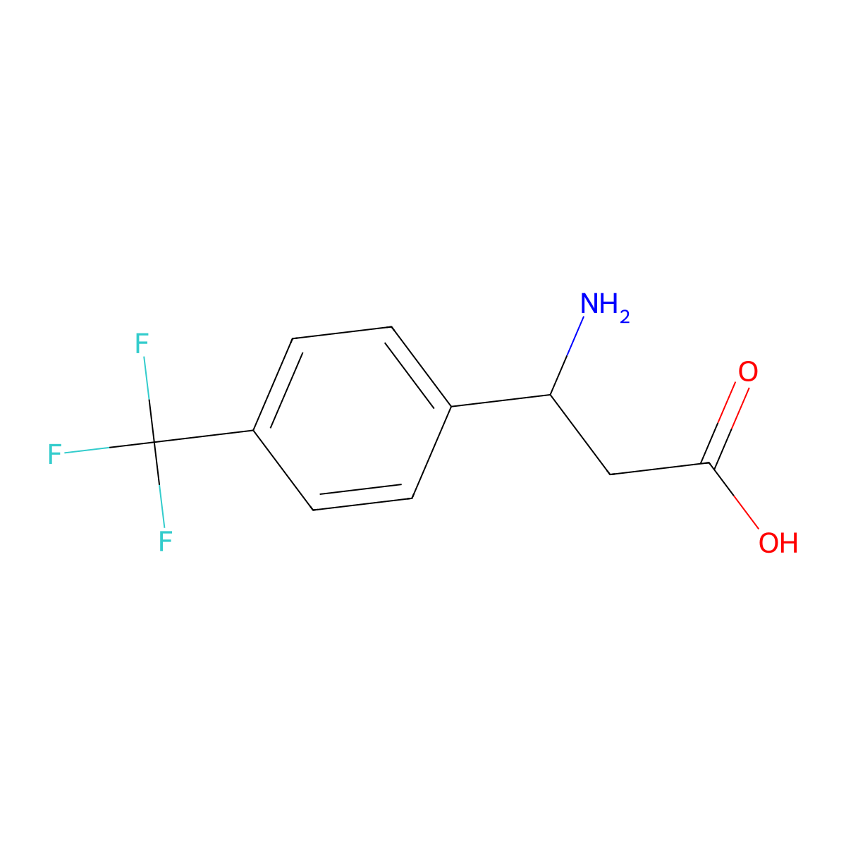 (R)-3-Amino-3-(4-trifluoromethyl-phenyl)-propionic acid molecular structure, CAS 774178-39-1