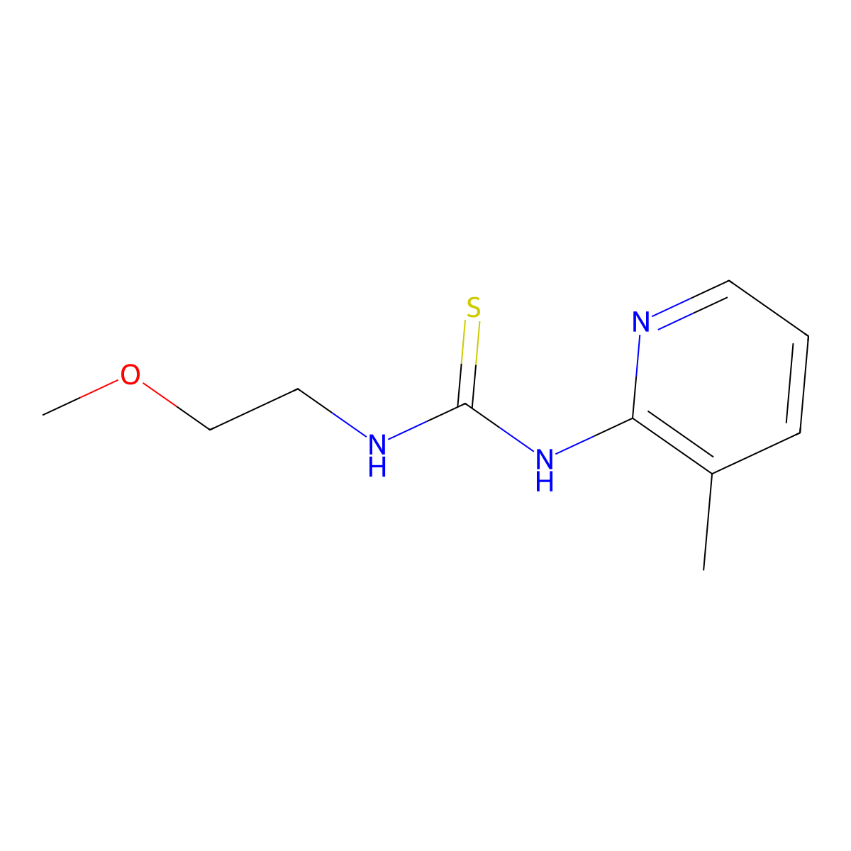 1-(2-Methoxyethyl)-3-(3-methylpyridin-2-yl)thiourea molecular structure, CAS 774183-27-6