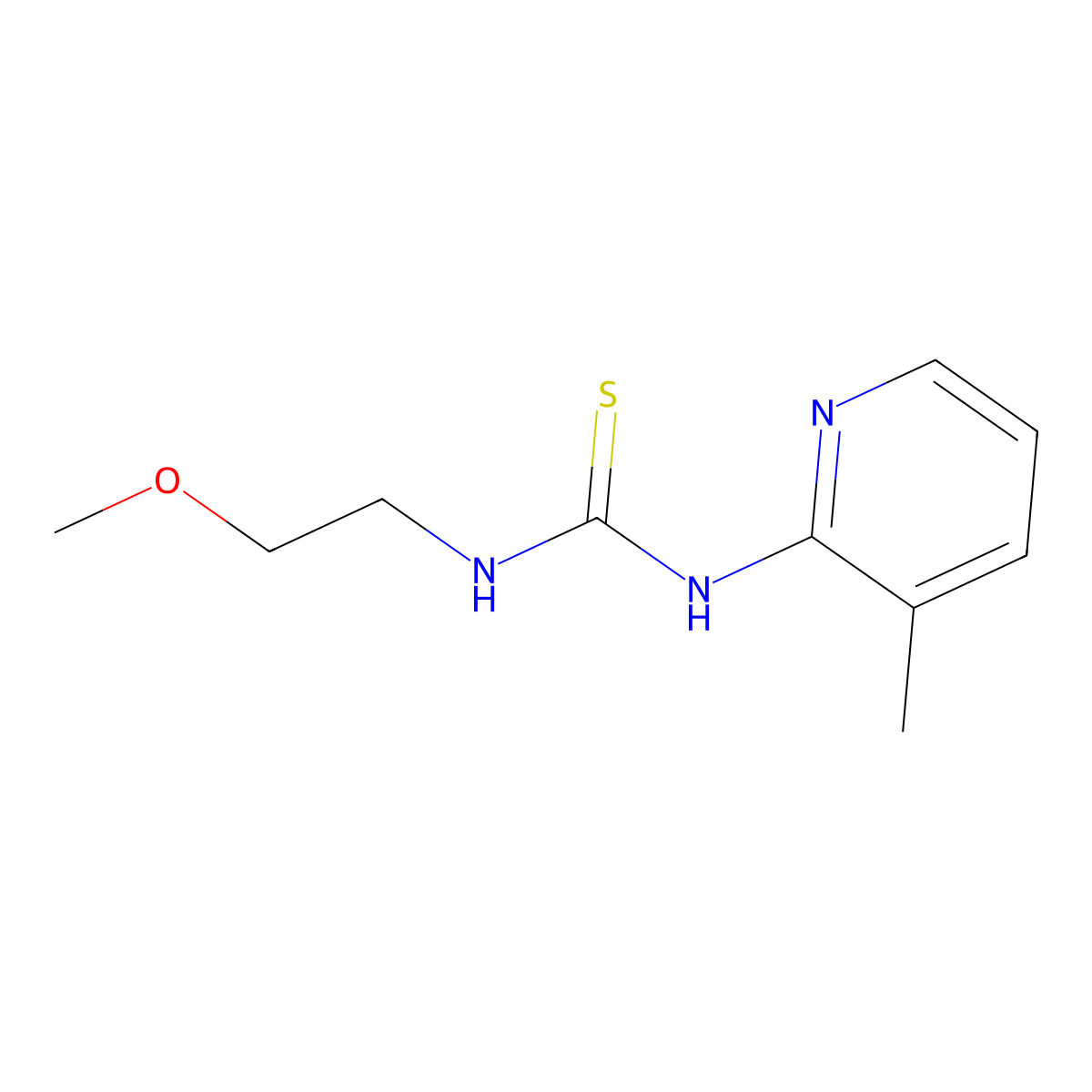 1-(2-Methoxyethyl)-3-(3-methylpyridin-2-yl)thiourea molecular structure, CAS 774183-27-6