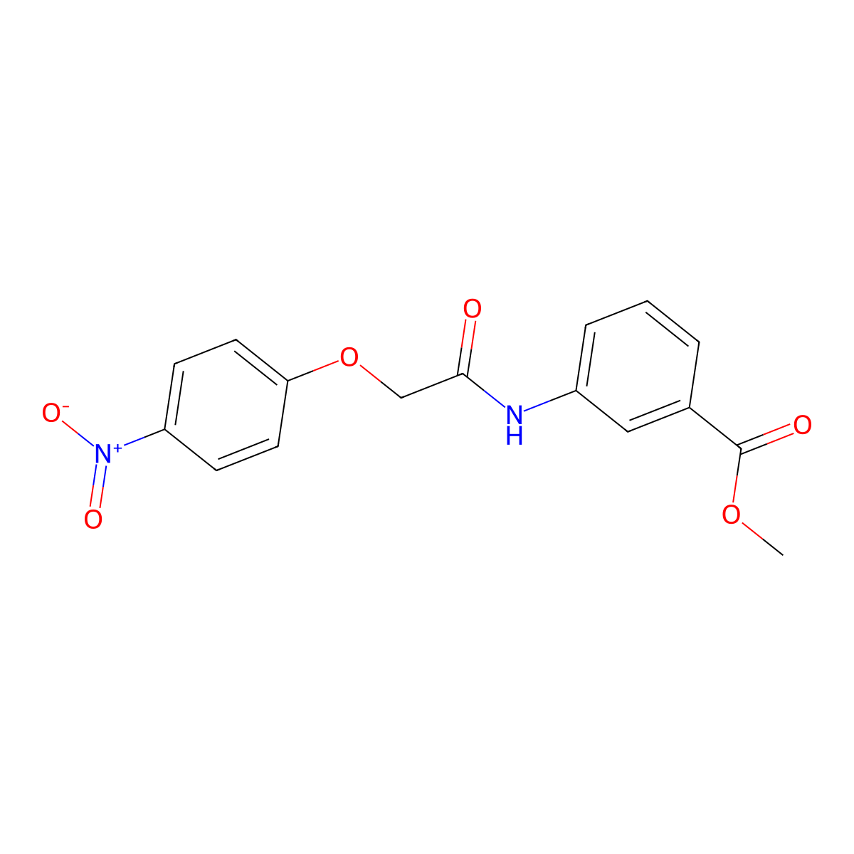 Methyl 3-{[(4-nitrophenoxy)acetyl]amino}benzoate molecular structure, CAS 774184-03-1