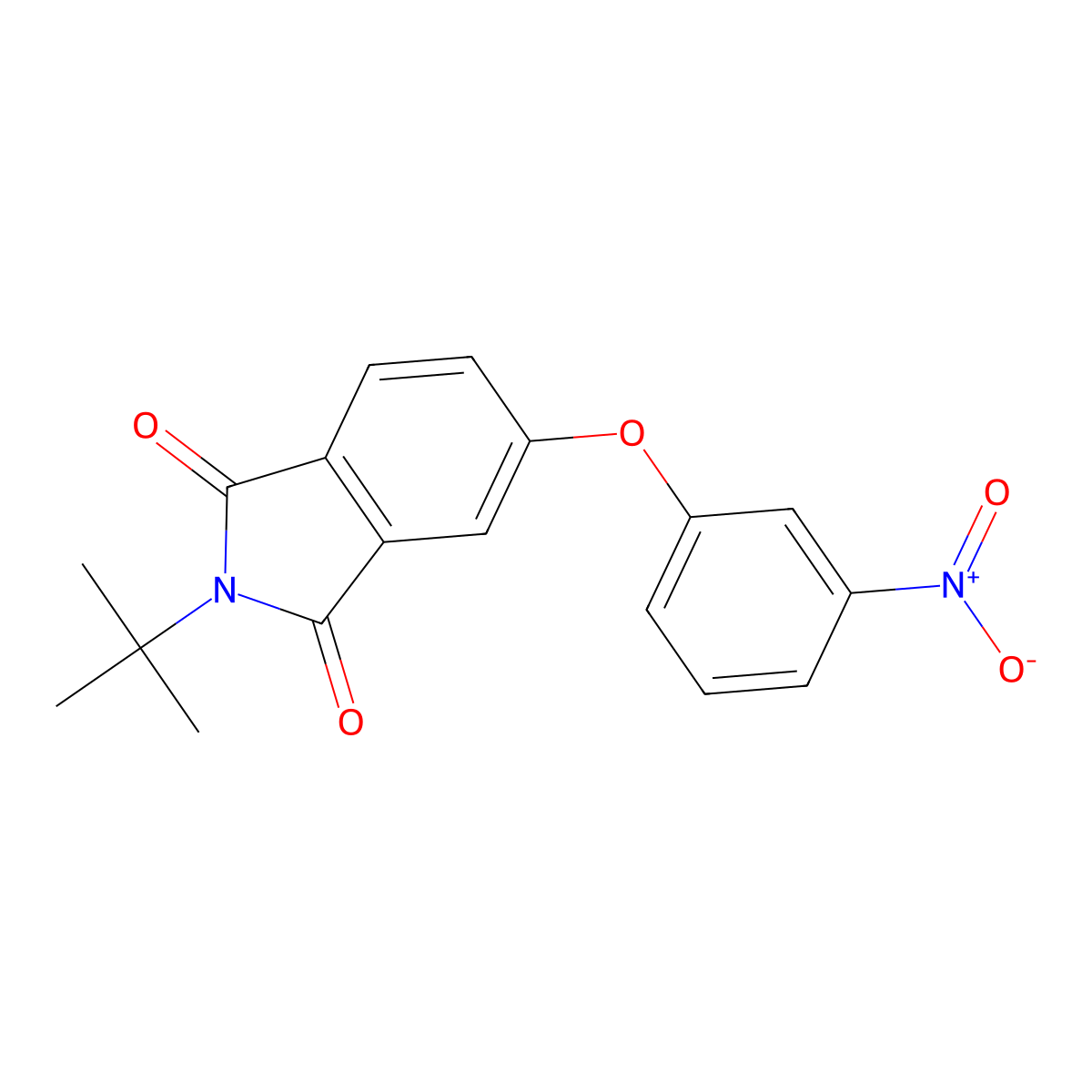 2-Tert-butyl-5-(3-nitrophenoxy)isoindole-1,3-dione molecular structure, CAS 774184-10-0