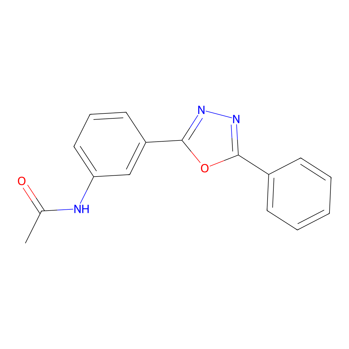 N-[3-(5-phenyl-1,3,4-oxadiazol-2-yl)phenyl]acetamide molecular structure, CAS 774184-17-7