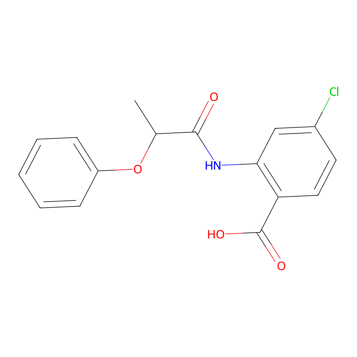 4-Chloro-2-[(2-phenoxypropanoyl)amino]benzoic acid molecular structure, CAS 774184-21-3