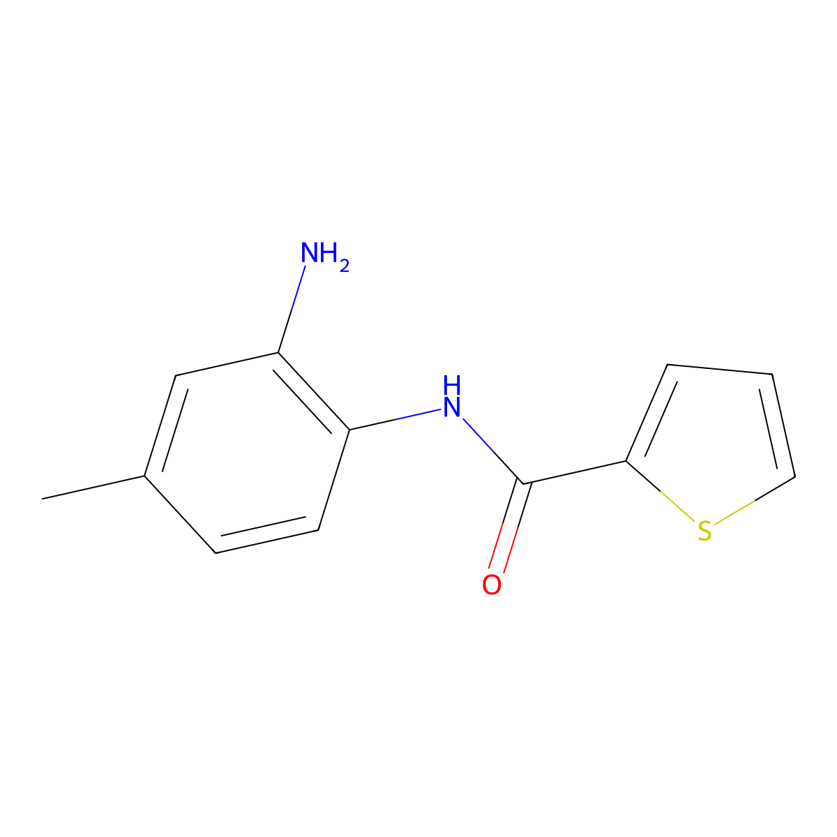 N-(2-amino-4-methylphenyl)thiophene-2-carboxamide molecular structure, CAS 774185-76-1