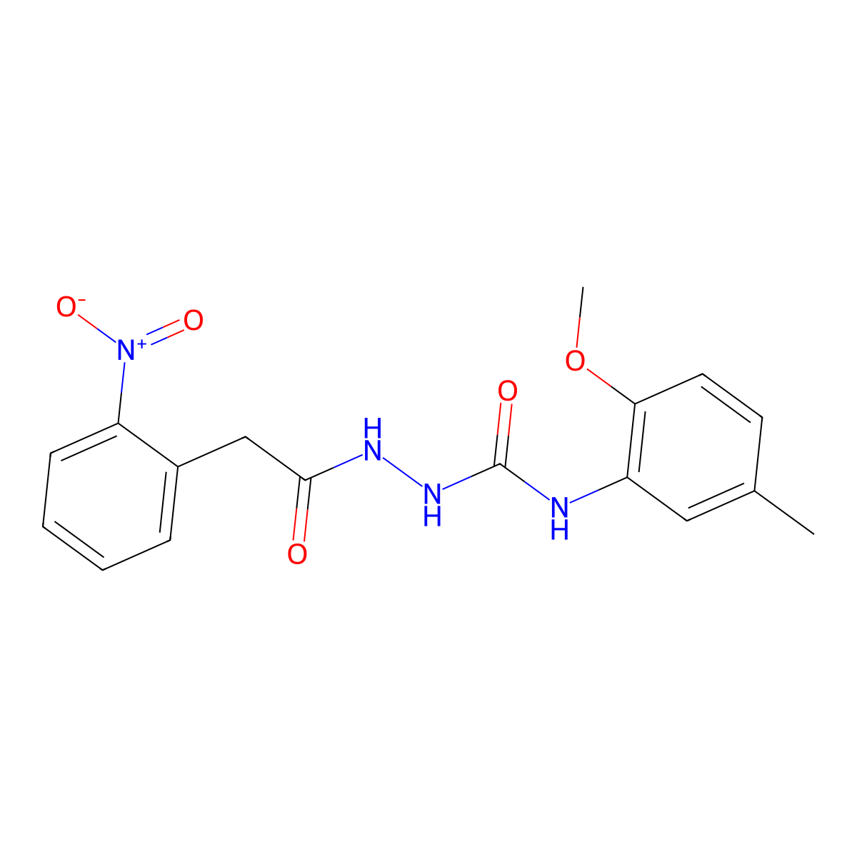 1-(2-Methoxy-5-methylphenyl)-3-[[2-(2-nitrophenyl)acetyl]amino]urea molecular structure, CAS 774185-83-0