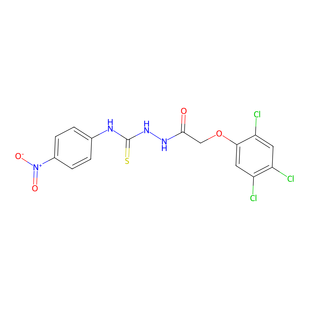 N-(4-nitrophenyl)-2-[(2,4,5-trichlorophenoxy)acetyl]hydrazinecarbothioamide molecular structure, CAS 774186-15-1