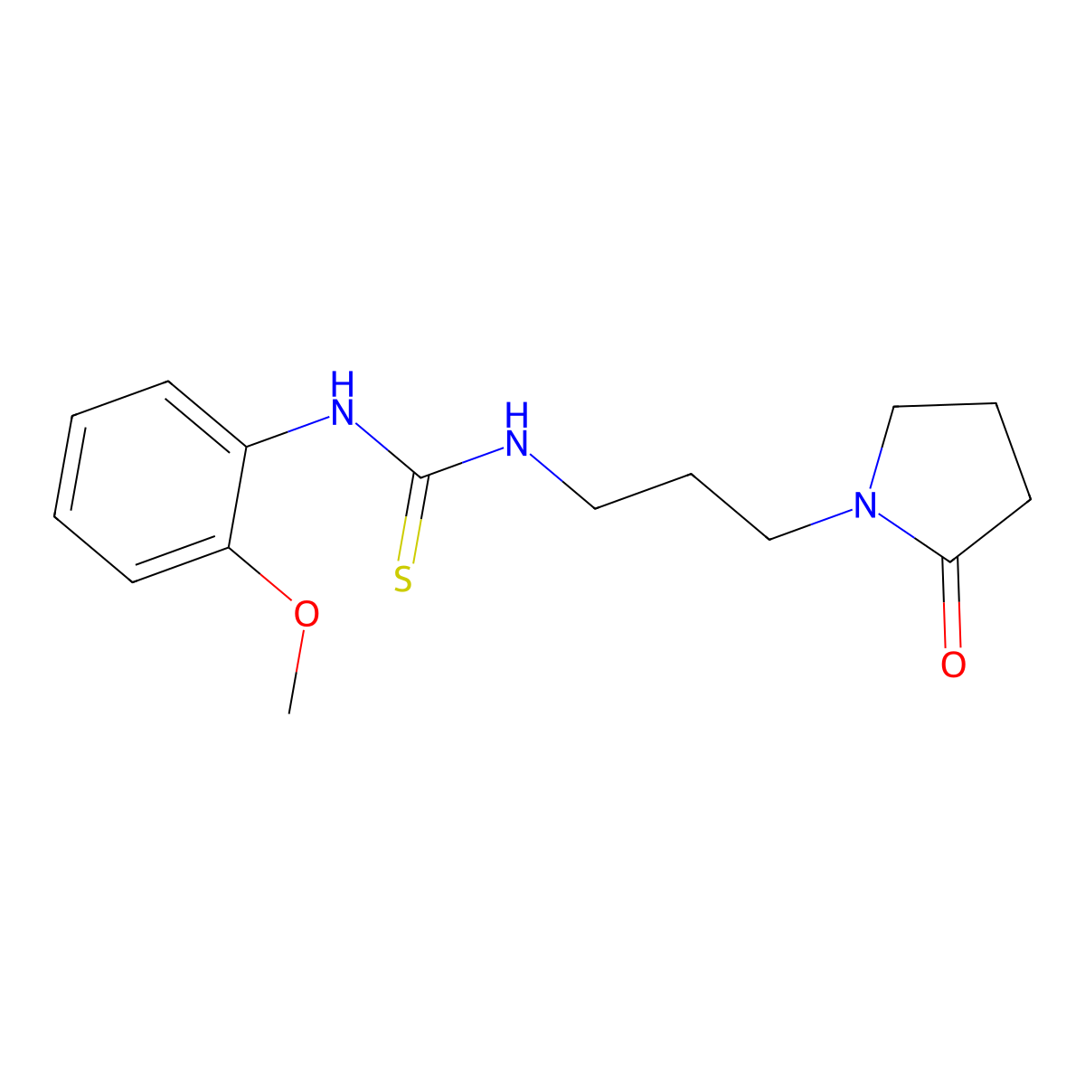 1-(2-Methoxyphenyl)-3-[3-(2-oxopyrrolidin-1-yl)propyl]thiourea molecular structure, CAS 774187-50-7