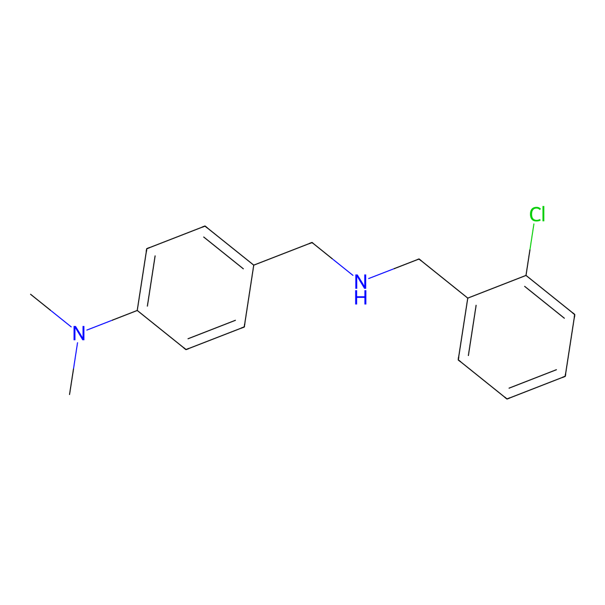 N-(2-chlorobenzyl)-N-[4-(dimethylamino)benzyl]amine molecular structure, CAS 774188-53-3