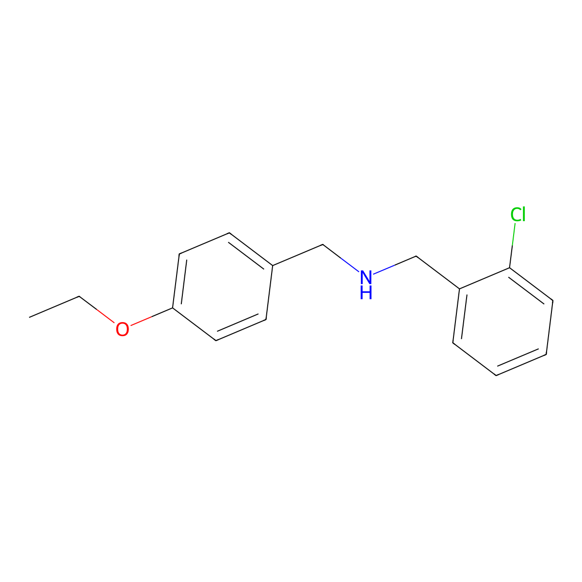 N-(2-chlorobenzyl)-N-(4-ethoxybenzyl)amine molecular structure, CAS 774188-65-7