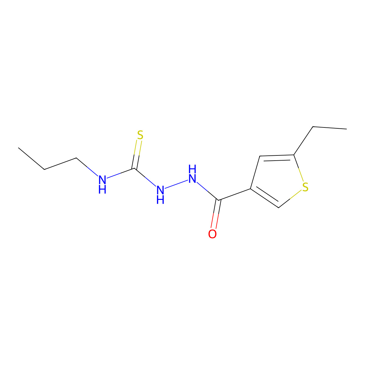 2-[(5-ethylthiophen-3-yl)carbonyl]-N-propylhydrazinecarbothioamide molecular structure, CAS 774188-94-2