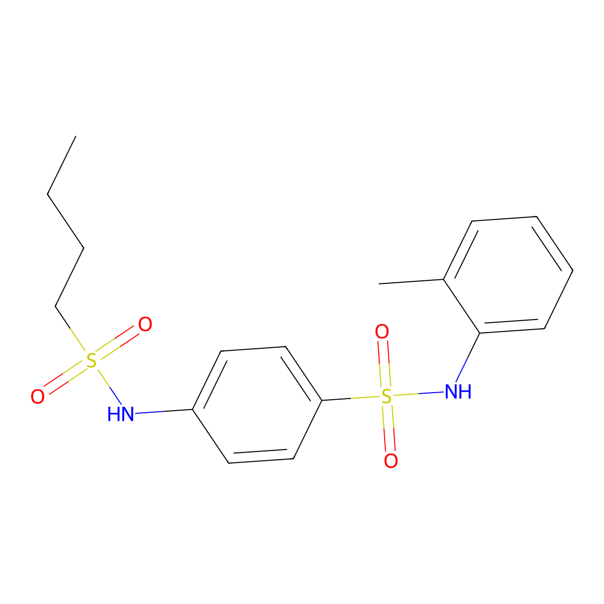 ({4-[(Butylsulfonyl)amino]phenyl}sulfonyl)(2-methylphenyl)amine molecular structure, CAS 774189-17-2