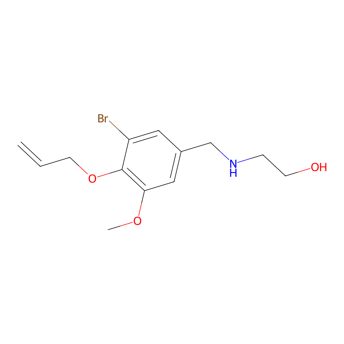 2-{[4-(Allyloxy)-3-bromo-5-methoxybenzyl]amino}ethanol molecular structure, CAS 774189-37-6