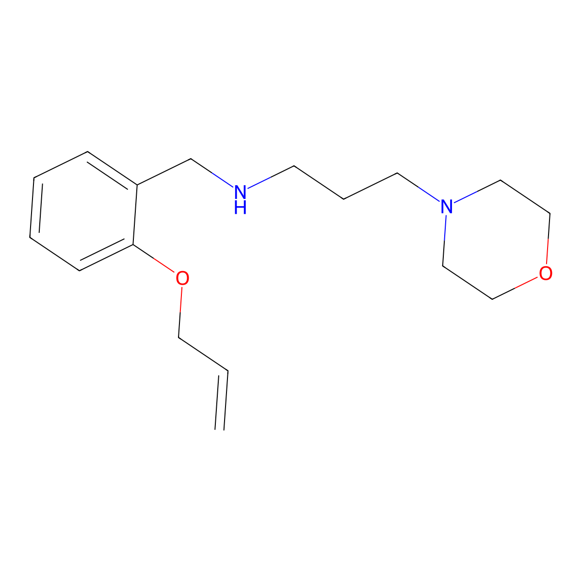 N-[2-(allyloxy)benzyl]-N-[3-(4-morpholinyl)propyl]amine molecular structure, CAS 774189-43-4