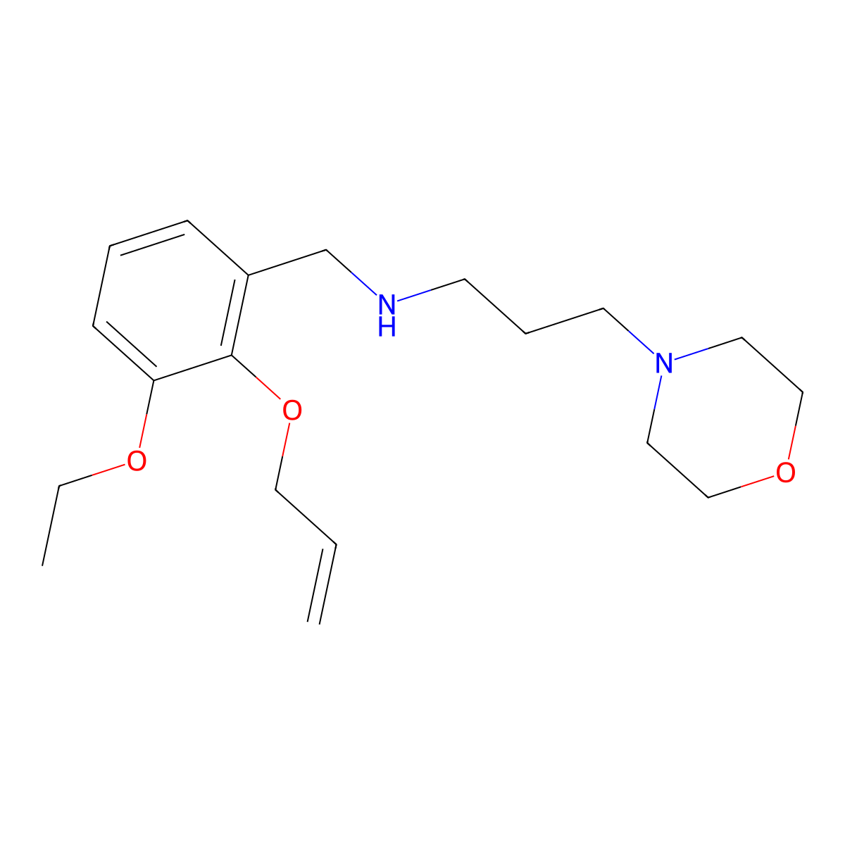 N-[2-(allyloxy)-3-ethoxybenzyl]-N-[3-(4-morpholinyl)propyl]amine molecular structure, CAS 774189-49-0