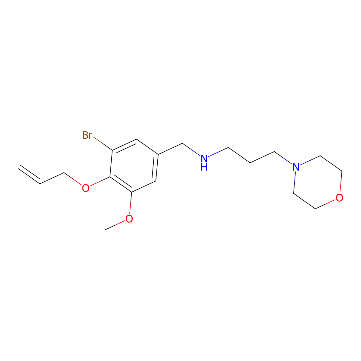 N-[4-(allyloxy)-3-bromo-5-methoxybenzyl]-N-[3-(4-morpholinyl)propyl]amine molecular structure, CAS 774189-61-6