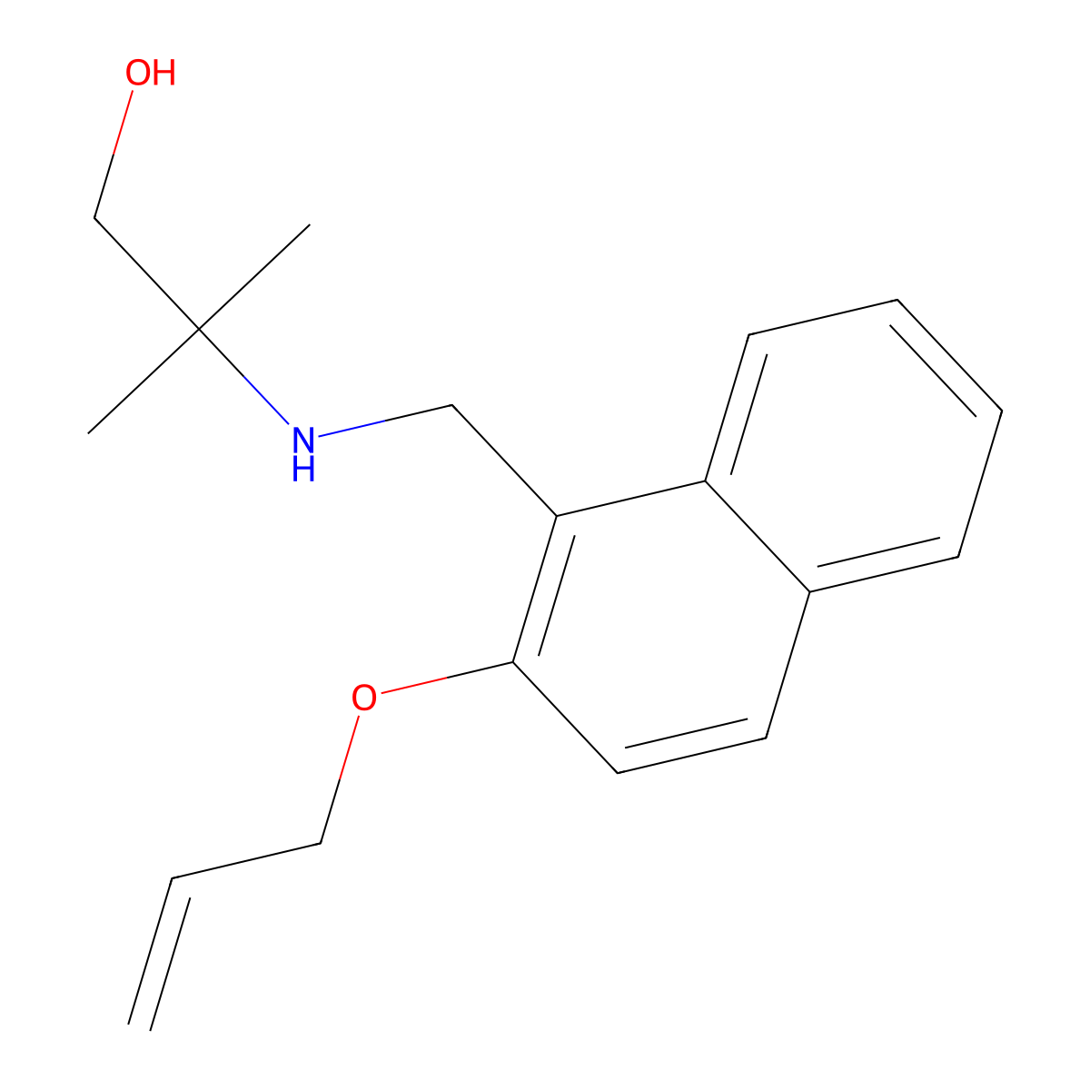 2-Methyl-2-[(2-prop-2-enoxynaphthalen-1-yl)methylamino]propan-1-ol molecular structure, CAS 774189-84-3