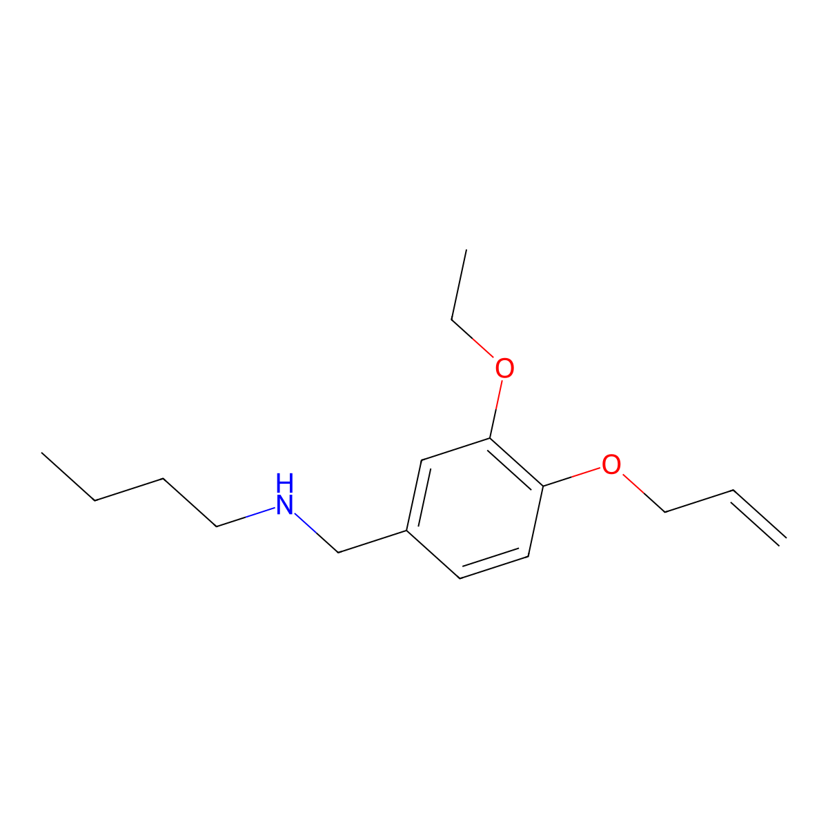 N-[4-(allyloxy)-3-ethoxybenzyl]-N-butylamine molecular structure, CAS 774189-90-1